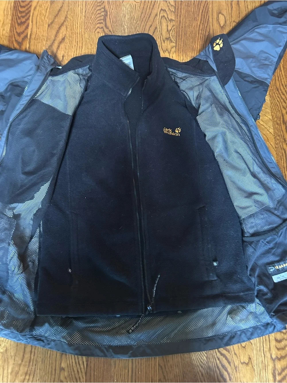 Jack Wolfskin Texapore 3-in-1 Waterproof Jacket Men’s Medium Zip-In Fleece